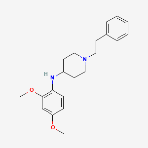 molecular formula C21H28N2O2 B5760436 N-(2,4-dimethoxyphenyl)-1-(2-phenylethyl)piperidin-4-amine 