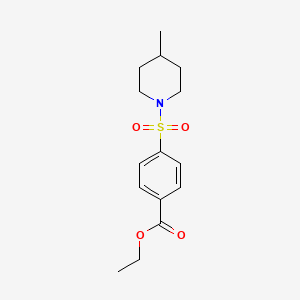 molecular formula C15H21NO4S B5760499 Ethyl 4-(4-methylpiperidin-1-yl)sulfonylbenzoate 