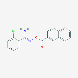 molecular formula C18H13ClN2O2 B5760570 2-chloro-N'-[(naphthalen-2-ylcarbonyl)oxy]benzenecarboximidamide 