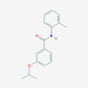 molecular formula C17H19NO2 B5760601 N-(2-methylphenyl)-3-(propan-2-yloxy)benzamide 