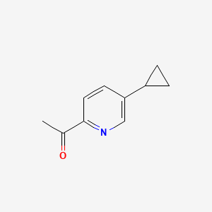 molecular formula C10H11NO B576064 1-(5-Cyclopropylpyridin-2-yl)ethanone CAS No. 188918-75-4