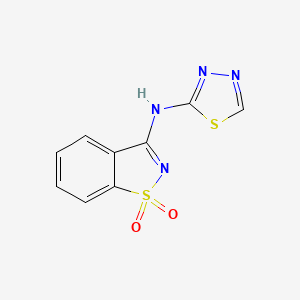 molecular formula C9H6N4O2S2 B5760677 N-1,3,4-thiadiazol-2-yl-1,2-benzisothiazol-3-amine 1,1-dioxide 