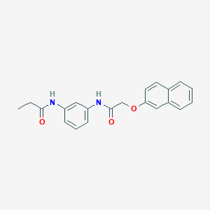 molecular formula C21H20N2O3 B5760695 N-(3-{[(naphthalen-2-yloxy)acetyl]amino}phenyl)propanamide 