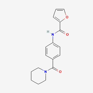 molecular formula C17H18N2O3 B5760823 N-[4-(piperidine-1-carbonyl)phenyl]furan-2-carboxamide 