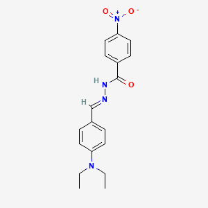 molecular formula C18H20N4O3 B5760896 N'-[(E)-[4-(DIETHYLAMINO)PHENYL]METHYLIDENE]-4-NITROBENZOHYDRAZIDE 