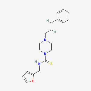 molecular formula C19H23N3OS B5760974 N-(2-furylmethyl)-4-(3-phenyl-2-propen-1-yl)-1-piperazinecarbothioamide 