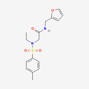 molecular formula C16H20N2O4S B5761043 N~2~-ethyl-N-(furan-2-ylmethyl)-N~2~-[(4-methylphenyl)sulfonyl]glycinamide 
