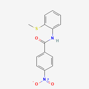 molecular formula C14H12N2O3S B5761101 N-(2-Methylsulfanylphenyl)-4-nitro-benzamide CAS No. 5922-42-9