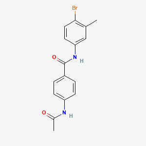 molecular formula C16H15BrN2O2 B5761264 N-(4-BROMO-3-METHYLPHENYL)-4-ACETAMIDOBENZAMIDE 