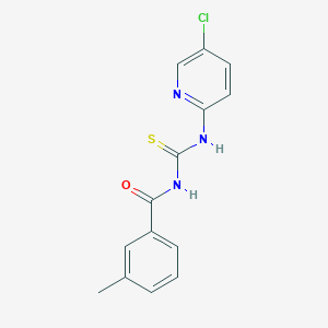 molecular formula C14H12ClN3OS B5761287 N-[(5-chloropyridin-2-yl)carbamothioyl]-3-methylbenzamide 