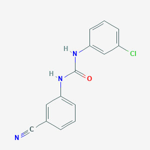 molecular formula C14H10ClN3O B5761324 1-(3-Chlorophenyl)-3-(3-cyanophenyl)urea 