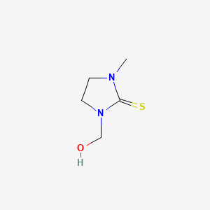 molecular formula C5H10N2OS B576138 1-(Hydroxymethyl)-3-methylimidazolidine-2-thione CAS No. 168915-20-6