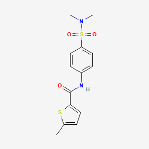 molecular formula C14H16N2O3S2 B5761546 N-[4-(dimethylsulfamoyl)phenyl]-5-methylthiophene-2-carboxamide 