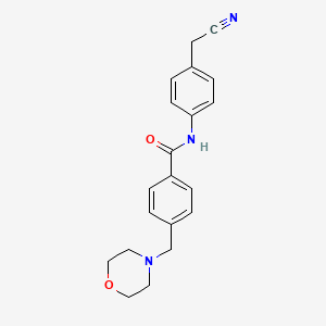 molecular formula C20H21N3O2 B5761616 N-[4-(cyanomethyl)phenyl]-4-(morpholin-4-ylmethyl)benzamide 