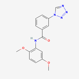 molecular formula C16H15N5O3 B5761643 N-(2,5-DIMETHOXYPHENYL)-3-(1H-1,2,3,4-TETRAZOL-1-YL)BENZAMIDE 