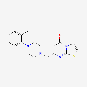 molecular formula C18H20N4OS B5761665 7-{[4-(2-METHYLPHENYL)PIPERAZINO]METHYL}-5H-[1,3]THIAZOLO[3,2-A]PYRIMIDIN-5-ONE 