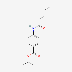 molecular formula C15H21NO3 B5761835 Propan-2-yl 4-(pentanoylamino)benzoate 
