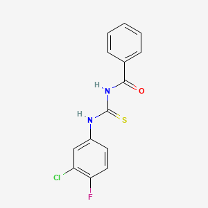 molecular formula C14H10ClFN2OS B5762060 N-[(3-chloro-4-fluorophenyl)carbamothioyl]benzamide 