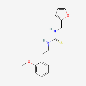 molecular formula C15H18N2O2S B5762265 1-(Furan-2-ylmethyl)-3-[2-(2-methoxyphenyl)ethyl]thiourea 