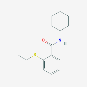 molecular formula C15H21NOS B5762288 N-cyclohexyl-2-(ethylsulfanyl)benzamide 