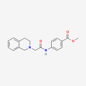 molecular formula C19H20N2O3 B5762296 methyl 4-[(3,4-dihydroisoquinolin-2(1H)-ylacetyl)amino]benzoate 