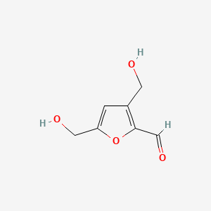 molecular formula C7H8O4 B576237 3,5-Bis(hydroxymethyl)furan-2-carbaldehyde CAS No. 191487-05-5