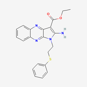 molecular formula C21H20N4O2S B5762463 ETHYL 2-AMINO-1-(2-(PHENYLTHIO)ETHYL)-1H-PYRROLO(2,3-B)QUINOXALINE-3-CARBOXYLATE 