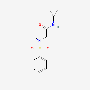 molecular formula C14H20N2O3S B5762499 N-cyclopropyl-N~2~-ethyl-N~2~-[(4-methylphenyl)sulfonyl]glycinamide 