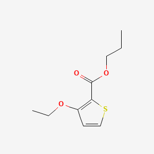 molecular formula C10H14O3S B576265 2-Thiophenecarboxylic acid,3-ethoxy-,propyl ester CAS No. 181063-55-8
