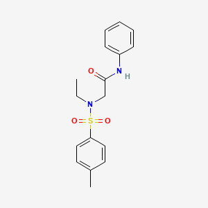 molecular formula C17H20N2O3S B5762691 N~2~-ethyl-N~2~-[(4-methylphenyl)sulfonyl]-N-phenylglycinamide 