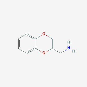 molecular formula C9H11NO2 B057627 (2,3-Dihydrobenzo[b][1,4]dioxin-2-yl)methanamine CAS No. 4442-59-5