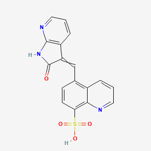 5-[(2-Oxo-1,2-dihydro-3H-pyrrolo[2,3-b]pyridin-3-ylidene)methyl]quinoline-8-sulfonic acid