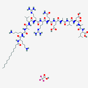 molecular formula C80H143F3N22O22 B576275 Autocamtide-2-related inhibitory peptide CAS No. 167114-91-2