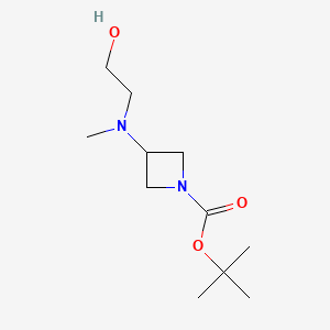 molecular formula C11H22N2O3 B576276 1-BOC-3-[(2-hydroxyethyl)methylamino]-azetidine CAS No. 178311-49-4