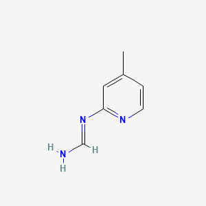 molecular formula C7H9N3 B576277 N-(4-Methyl-2-pyridinyl)imidoformamide CAS No. 193413-16-0
