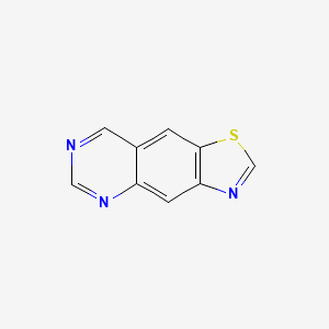 molecular formula C9H5N3S B576279 Thiazolo[5,4-G]quinazoline CAS No. 171542-99-7