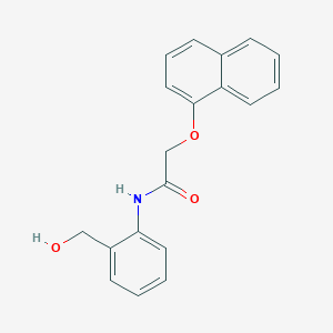 molecular formula C19H17NO3 B5762827 N-[2-(hydroxymethyl)phenyl]-2-naphthalen-1-yloxyacetamide 