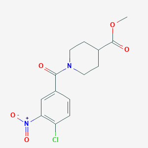 molecular formula C14H15ClN2O5 B5762864 methyl 1-(4-chloro-3-nitrobenzoyl)piperidine-4-carboxylate 