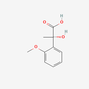 molecular formula C10H12O4 B576287 (2S)-2-Hydroxy-2-(2-methoxyphenyl)propanoic acid CAS No. 177780-31-3