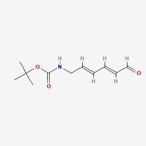 molecular formula C11H17NO3 B576288 tert-butyl N-[(2E,4E)-6-oxohexa-2,4-dienyl]carbamate CAS No. 170748-20-6