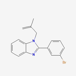 molecular formula C17H15BrN2 B5762895 2-(3-bromophenyl)-1-(2-methylprop-2-en-1-yl)-1H-1,3-benzodiazole 