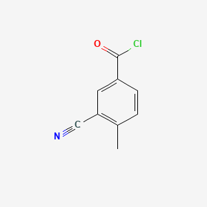 molecular formula C9H6ClNO B576294 3-Cyano-4-methylbenzoyl chloride CAS No. 175215-03-9