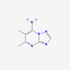 molecular formula C7H9N5 B576295 5,6-Dimethyl-[1,2,4]triazolo[1,5-a]pyrimidin-7-amine CAS No. 191655-97-7