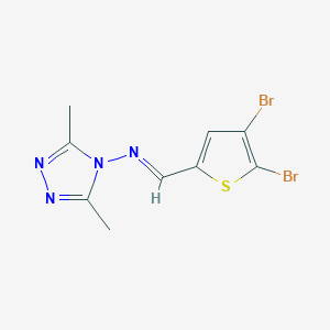 molecular formula C9H8Br2N4S B5762964 N-[(E)-1-(4,5-DIBROMO-2-THIENYL)METHYLIDENE]-N-(3,5-DIMETHYL-4H-1,2,4-TRIAZOL-4-YL)AMINE 