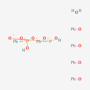 molecular formula H4O11P2Pb6 B576309 Lead phosphite, dibasic CAS No. 1344-40-7