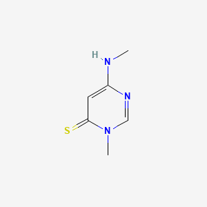 molecular formula C6H9N3S B576310 3-Methyl-6-(methylamino)pyrimidine-4(3H)-thione CAS No. 1195-41-1