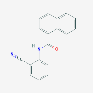 molecular formula C18H12N2O B5763120 N-(2-cyanophenyl)naphthalene-1-carboxamide 