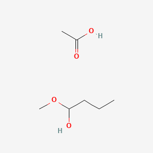 molecular formula C7H16O4 B576314 Acetic acid;1-methoxybutan-1-ol CAS No. 1330-49-0