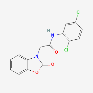 molecular formula C15H10Cl2N2O3 B5763171 N-(2,5-dichlorophenyl)-2-(2-oxo-2,3-dihydro-1,3-benzoxazol-3-yl)acetamide 