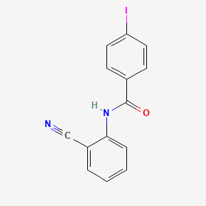 molecular formula C14H9IN2O B5763179 N-(2-cyanophenyl)-4-iodobenzamide 